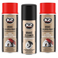 Zestaw do zacisków hamulcowych K2 Brake Caliper + Brake Cleaner - Czerwony