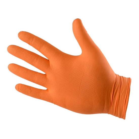 Rękawice nitrylowe grube pomarańczowe GRIPPAZ 240  50szt "XL"